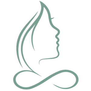 Castlegar Medical Spa Minimalist sailboat icon with infinity loop in teal, symbolizing endless adventure and maritime travel.