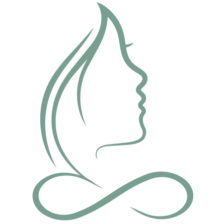 Abstract pixelated symbol with loop