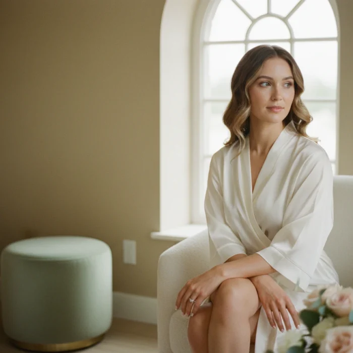Bride-to-be with naturally glowing, healthy skin during her wedding skin-prep plan at Castlegar Wellness & Aesthetics in the Kootenays.