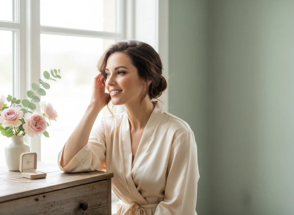 Person with radiant, healthy skin getting ready for a special fall event, representing skin prep at Castlegar Wellness & Aesthetics in Castlegar, BC.